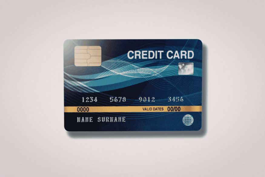 Carta di credito singola su sfondo chiaro, immagine che illustra la carta di credito a rate e la valutazione di costi, TAN e condizioni di rimborso.